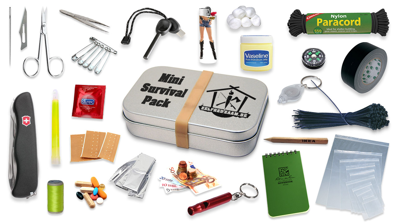 Wat zit er allemaal in een mini survival kit?